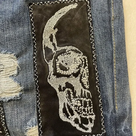 Phillip Plein Denim Jean Shorts Men's Size 34 Designer Distressed Pants Rare - Picture 3 of 16